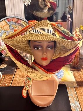 Vintage MOSCHINO Oversized Silk Chiffon Scarf • Made in Italy #StopScrolling